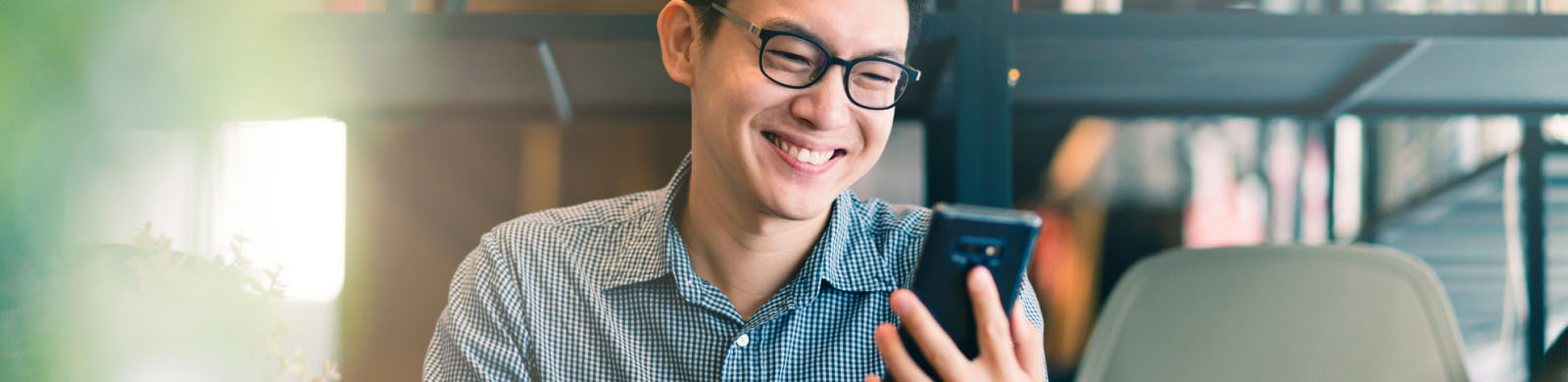 person using smartphone