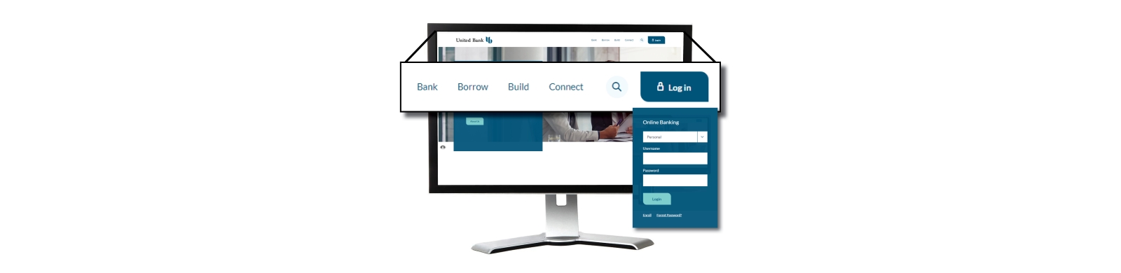 Zoomed in display of log in